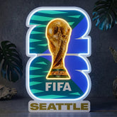 Enseigne néon Seattle Coupe du Monde FIFA 2026