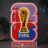 Enseigne néon Coupe du Monde de la FIFA 2026 Baie de San Francisco