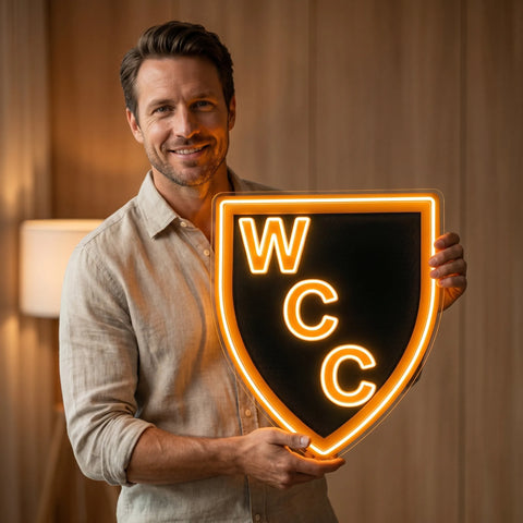 Enseigne lumineuse du club de cricket de Whittlesey