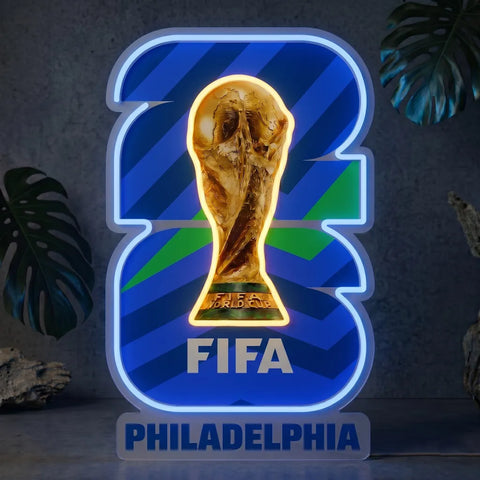 Enseigne néon Coupe du Monde de la FIFA Philadelphie 2026