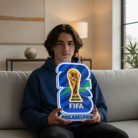 Enseigne néon Coupe du Monde de la FIFA Philadelphie 2026