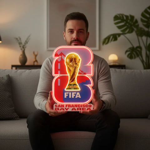Enseigne néon Coupe du Monde de la FIFA 2026 Baie de San Francisco