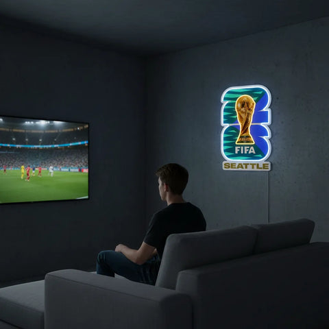 Seattle 2026 FIFA World Cup Neon Sign