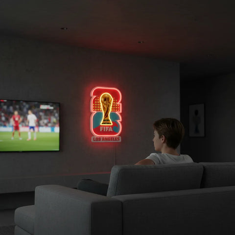 Enseigne néon Coupe du Monde FIFA 2026 de Los Angeles