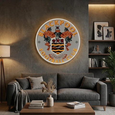 Blackpool Fc Crest Neon Sign