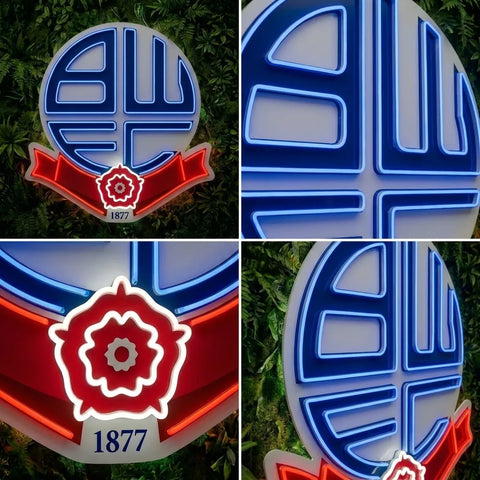Enseigne néon du blason de Bolton Wanderers