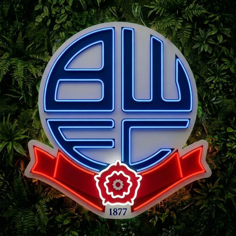 Enseigne néon du blason de Bolton Wanderers