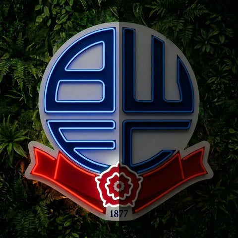 Enseigne néon du blason de Bolton Wanderers