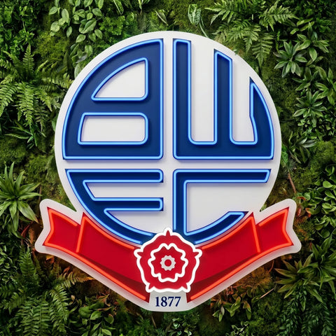 Enseigne néon du blason de Bolton Wanderers