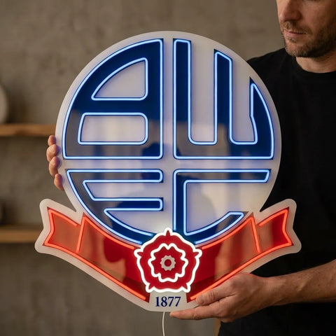 Enseigne néon du blason de Bolton Wanderers