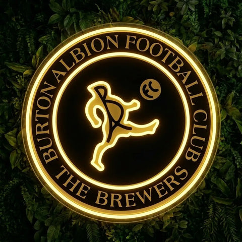 Enseigne néon du blason de Burton Albion