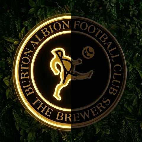 Enseigne néon du blason de Burton Albion