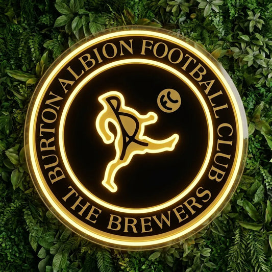 Enseigne néon du blason de Burton Albion
