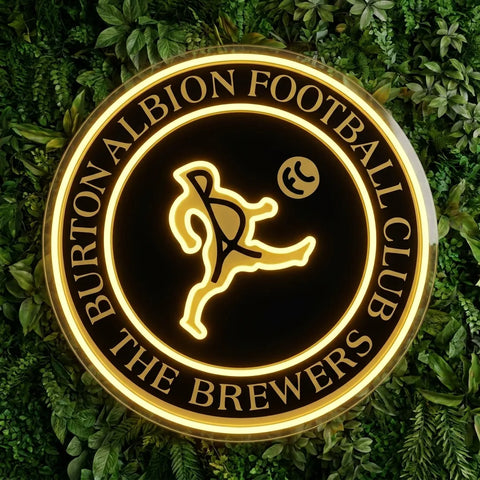 Enseigne néon du blason de Burton Albion