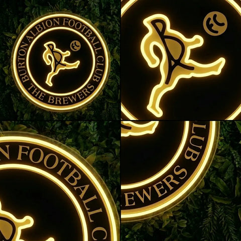 Enseigne néon du blason de Burton Albion