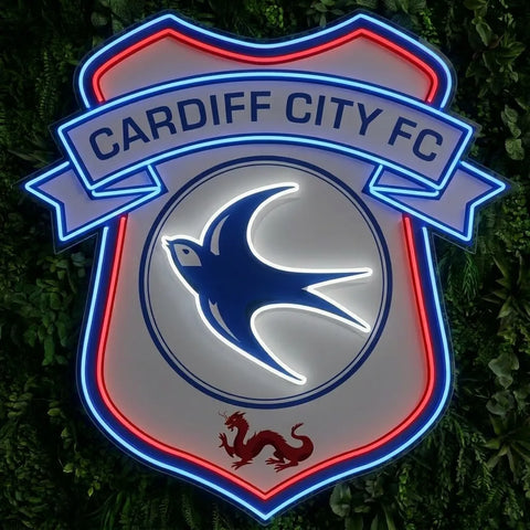 Enseigne néon du blason de Cardiff City
