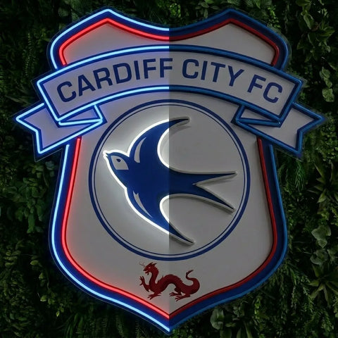Enseigne néon du blason de Cardiff City