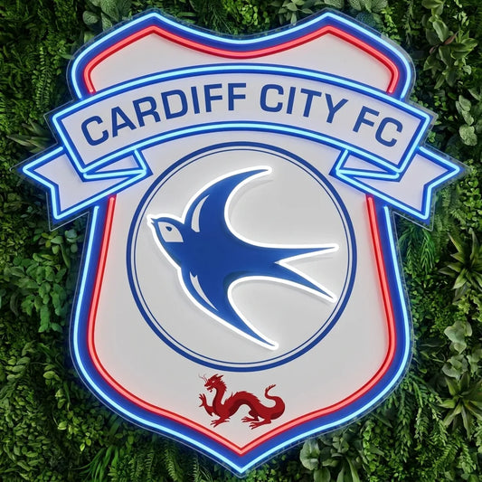 Enseigne néon du blason de Cardiff City