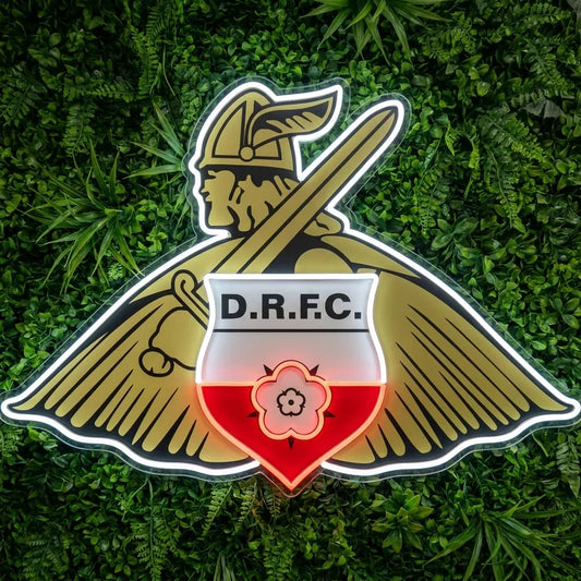 Enseigne néon du blason des Doncaster Rovers