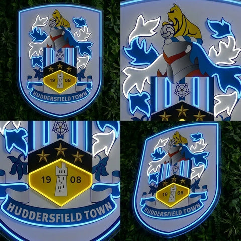 Enseigne néon du blason de Huddersfield Town
