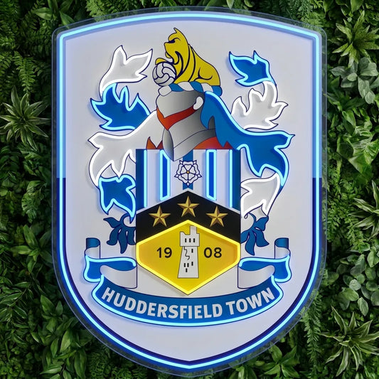 Enseigne néon du blason de Huddersfield Town