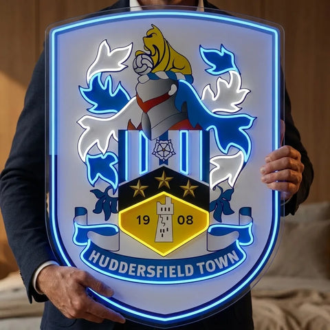 Enseigne néon du blason de Huddersfield Town