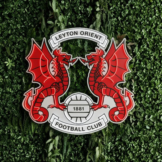 Enseigne néon du blason de Leyton Orient