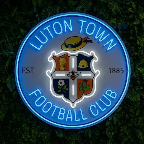 Enseigne néon du blason de Luton Town