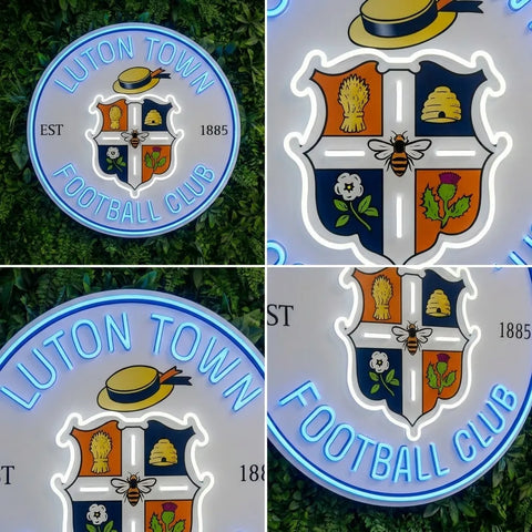 Enseigne néon du blason de Luton Town