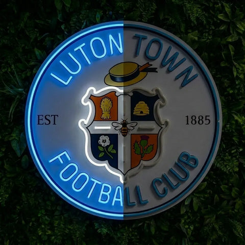 Enseigne néon du blason de Luton Town