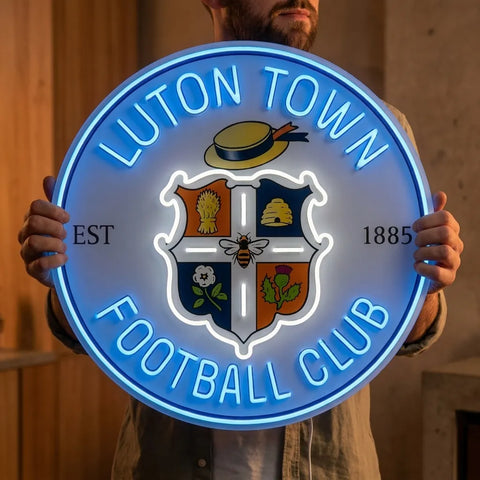 Enseigne néon du blason de Luton Town