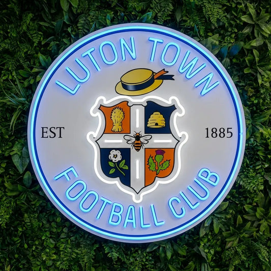 Enseigne néon du blason de Luton Town
