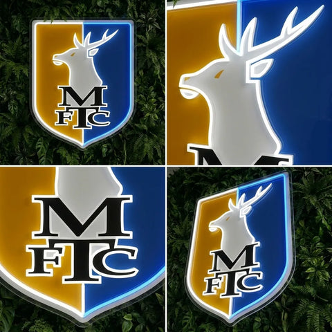 Mansfield Town Crest Neon Sign