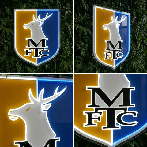 Mansfield Town Crest Neon Sign
