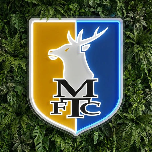 Enseigne néon du blason de Mansfield Town