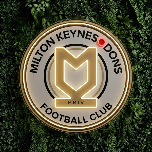 Enseigne lumineuse des Milton Keynes Dons