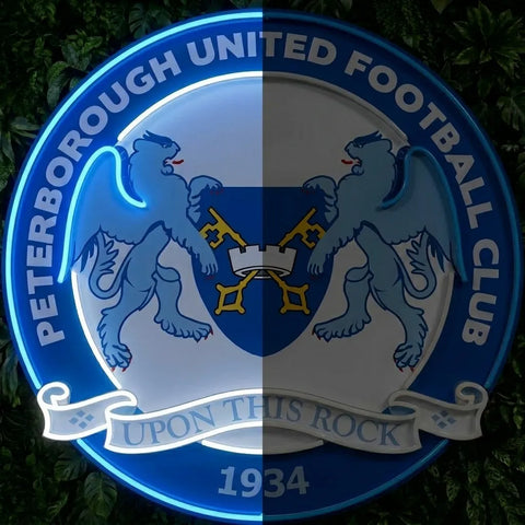 Enseigne néon du blason de Peterborough United