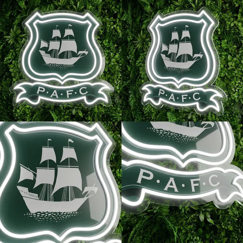 Plymouth Argyle Crest Neon Sign