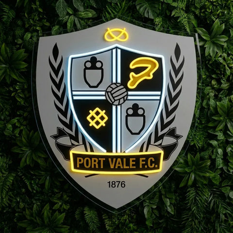 Enseigne néon du blason du Port Vale FC