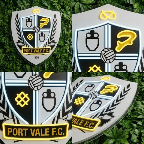 Enseigne néon du blason du Port Vale FC