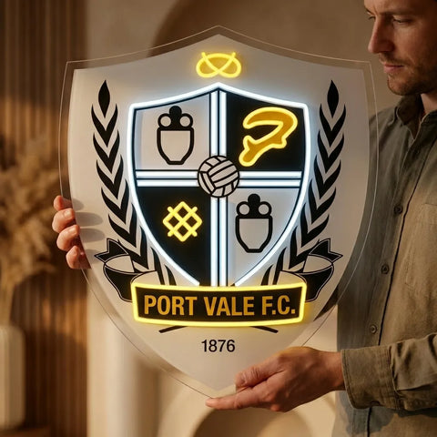 Enseigne néon du blason du Port Vale FC