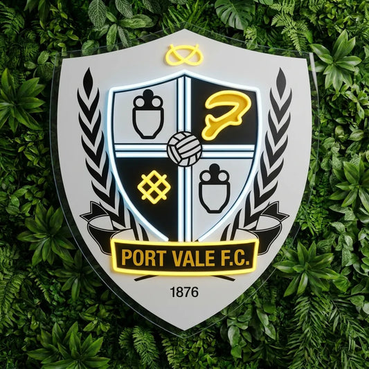 Enseigne néon du blason du Port Vale FC