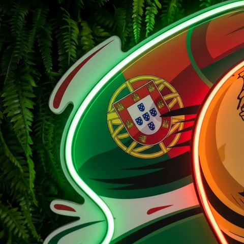 Enseigne néon de l'équipe nationale du Portugal
