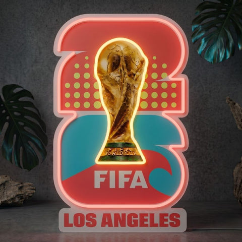 Enseigne néon Coupe du Monde FIFA 2026 de Los Angeles
