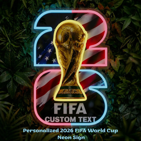 Enseigne néon personnalisée Coupe du monde - États-Unis