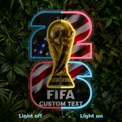 Enseigne néon personnalisée Coupe du monde - États-Unis