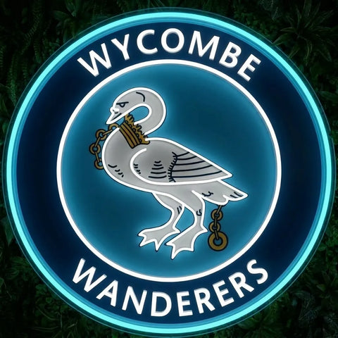 Enseigne néon du blason de Wycombe Wanderers
