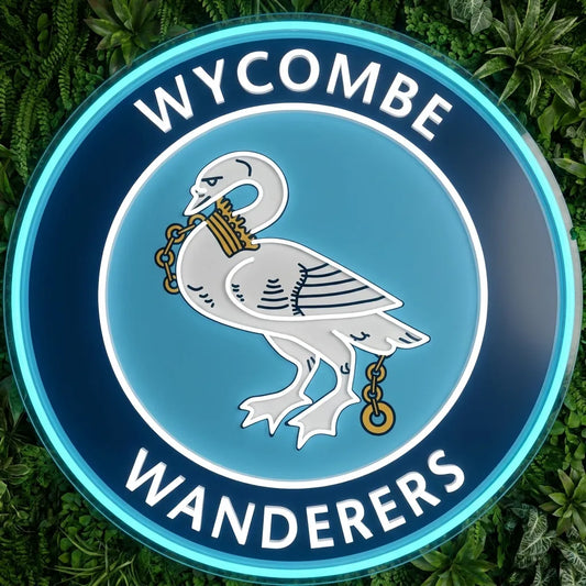 Enseigne néon du blason de Wycombe Wanderers