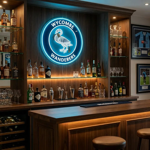Enseigne néon du blason de Wycombe Wanderers