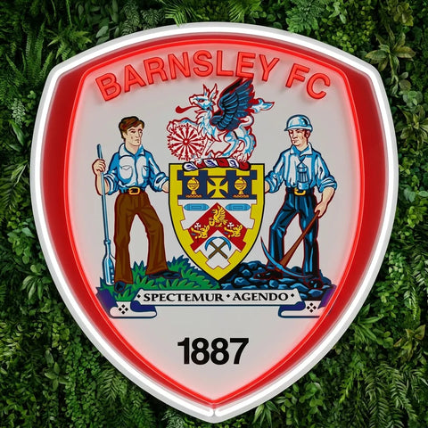 Enseigne néon des blasons du Barnsley FC
